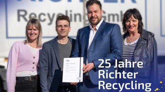 IHK Urkunde 25 Jahre Richter Recycling